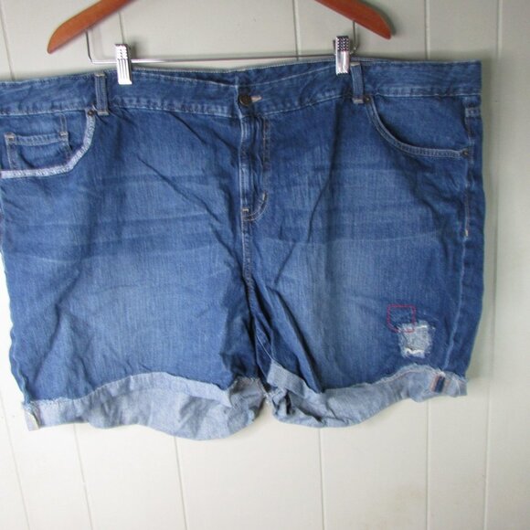 Old Navy Plus Denim Shorts 28 Roll Cuff Blue - Picture 3 of 13